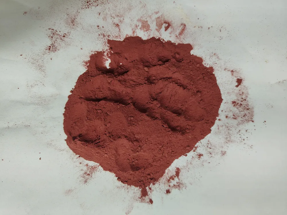 Unedited photo of raw beetroot powder, exactly as sourced