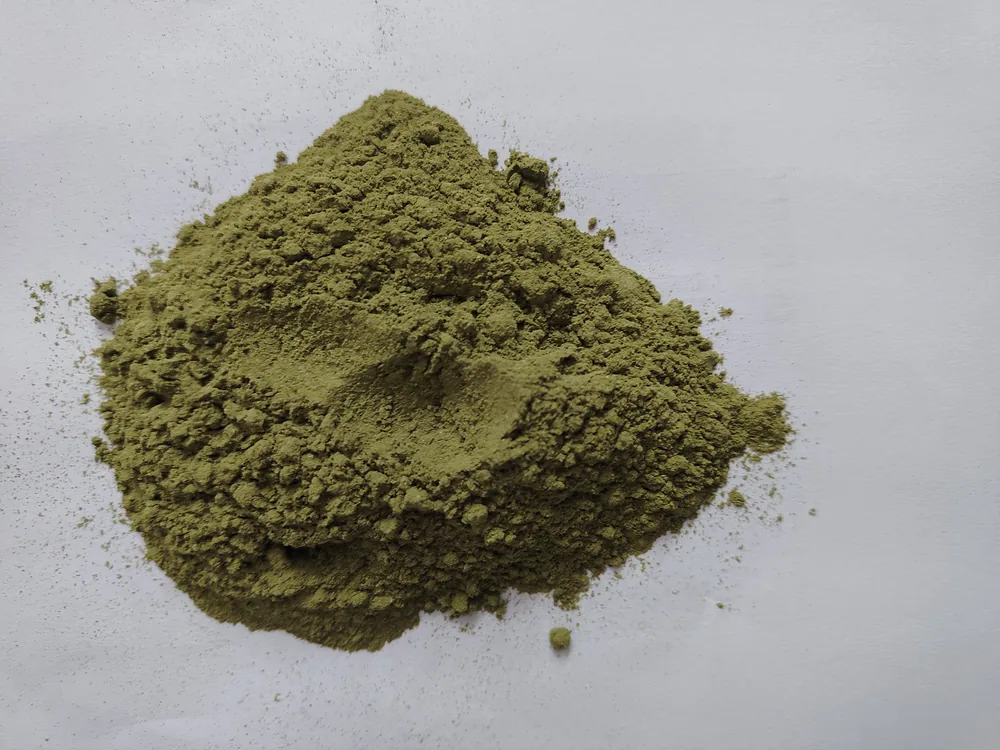 Unedited photo of raw curry leaf powder, exactly as sourced